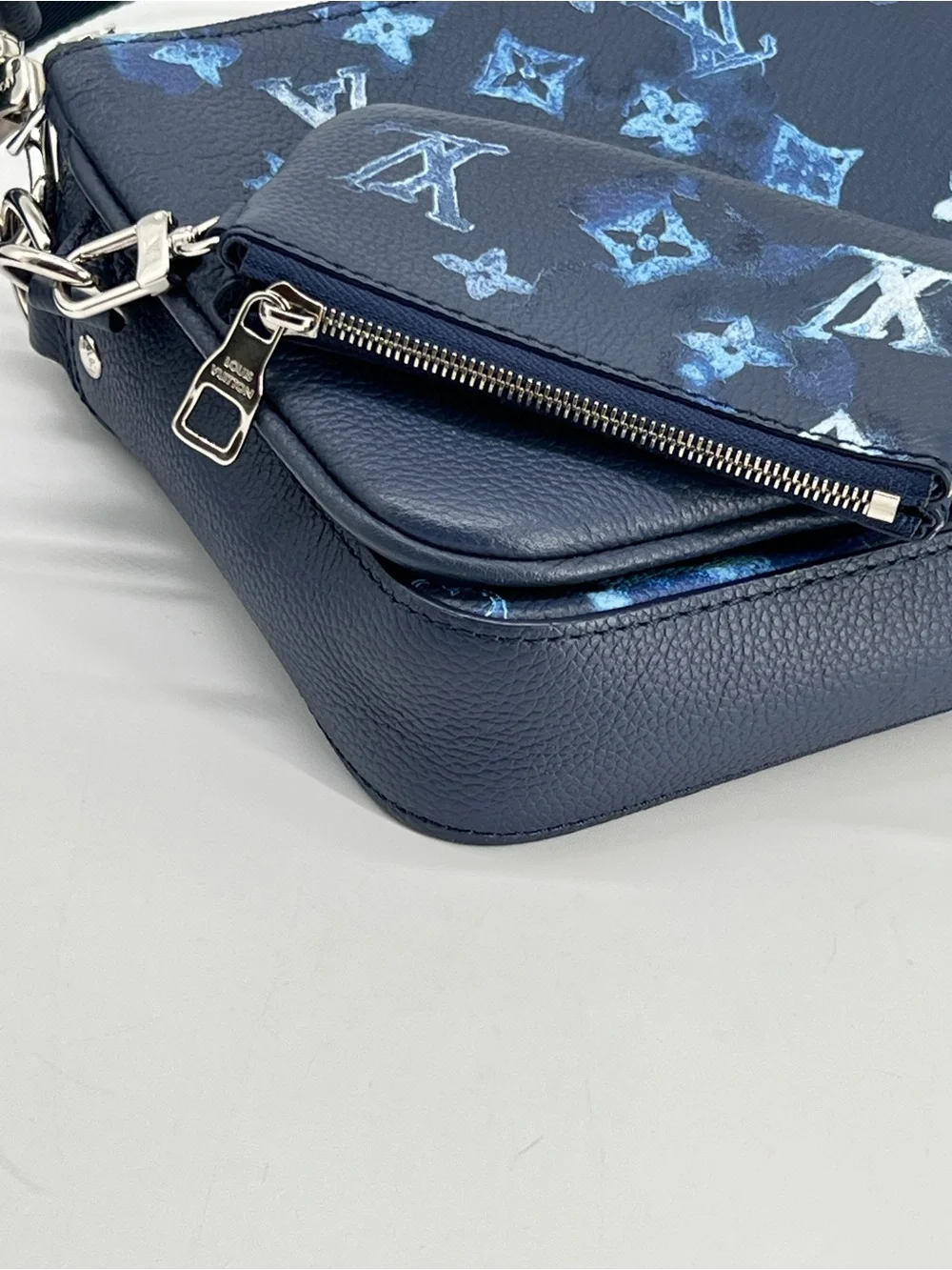 LOUIS VUITTON Trio Messenger Blue Monogram Watercolor Shoulder Bag